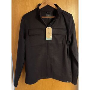 NWT prAna Brookland Sweater Jacket Nautical Blue Full Zip Men's M Flap Pockets